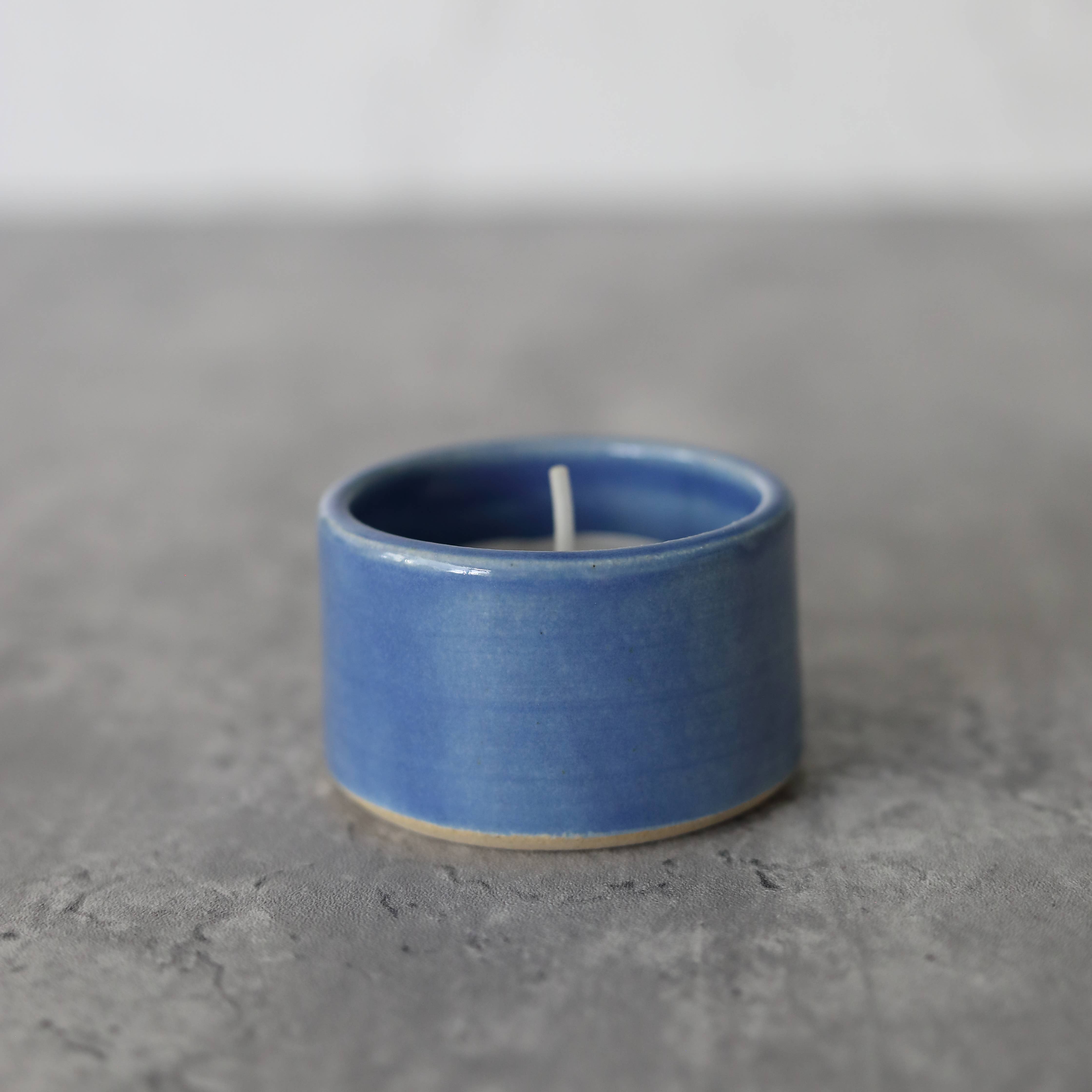 Katie L Thompson Designs – wholesale Candle holder – Pacific Blue Handmade Ceramic Tea Light Candle Holder3