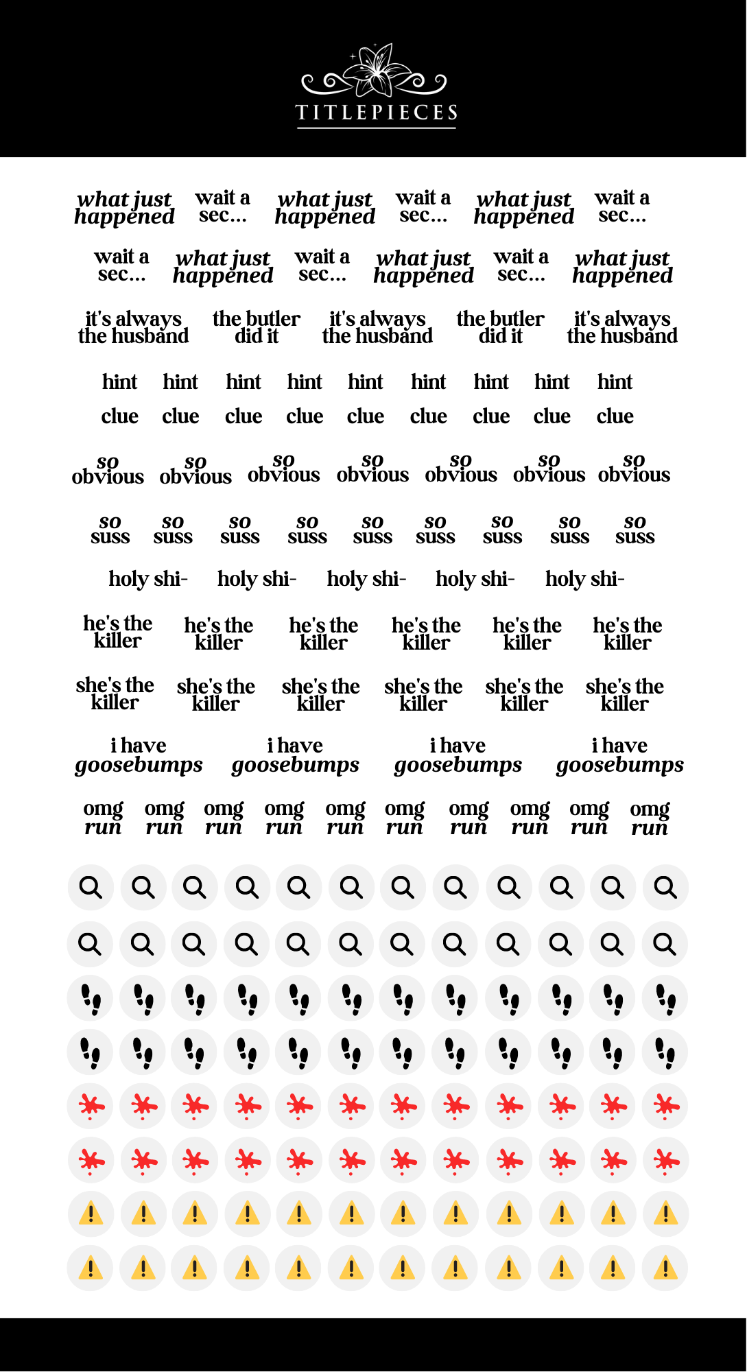 TitlePieces - Wholesale Sticker - Annotation Stickers (Genre)0