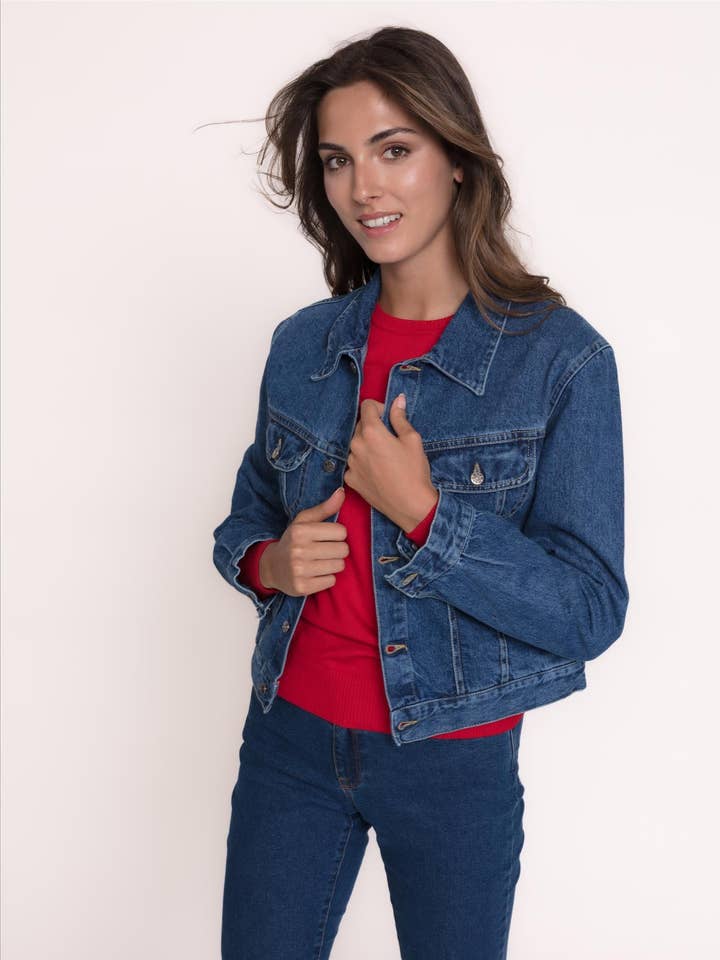 BLUE WASH DENIM JACKET B2B for wholesale by CMS Love