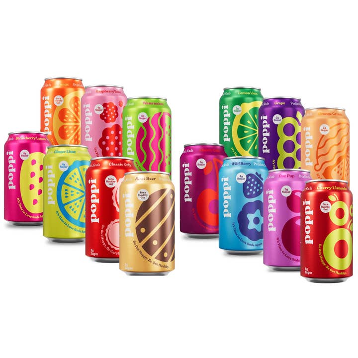 Oasis Snacks - Wholesale Soda/Carbonated Drink - Poppi Prebiotic Soda 12oz,