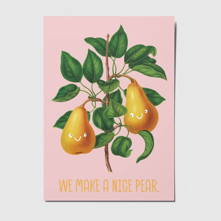 vi gör ett fint päron - A6 vykort för wholesale av studio mirabella