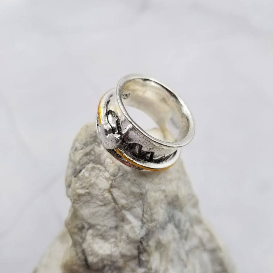 The Pretty Jewellery - Venta al por mayor Anillo de banda/apilable - Anillo Giratorio Vintage Corazón - Día de San Valentín1