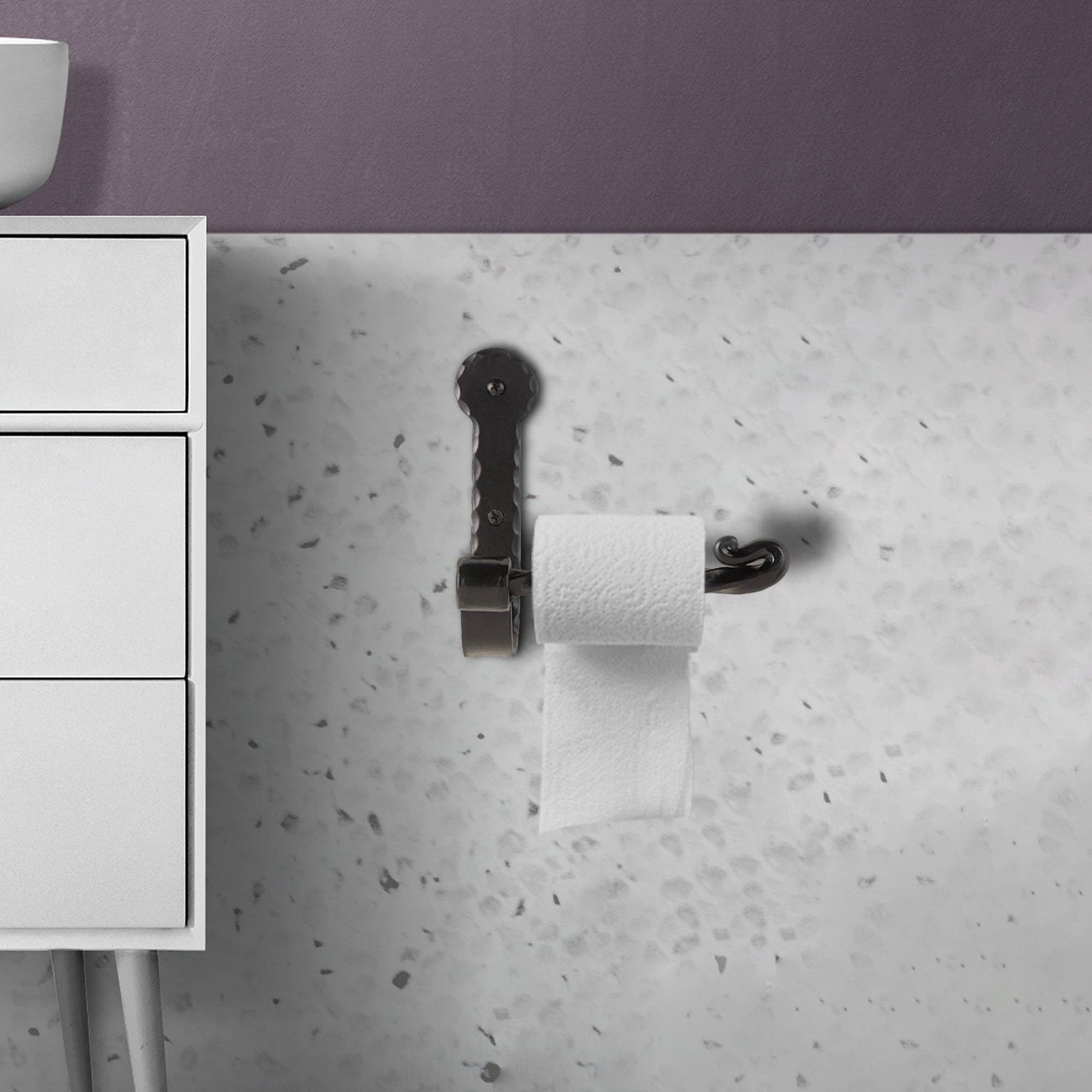 Artesano | Home Decor - Wholesale Toilet Paper Holder - Twisted Design Wall Mounted Forged Iron Toilet Paper Holder1