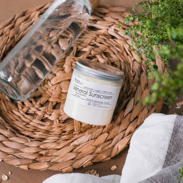 Mineral Sunscreen | Natural Organic Sunscreen 8 Oz | Non-nan for wholesale by Voss Botanicals, LLC