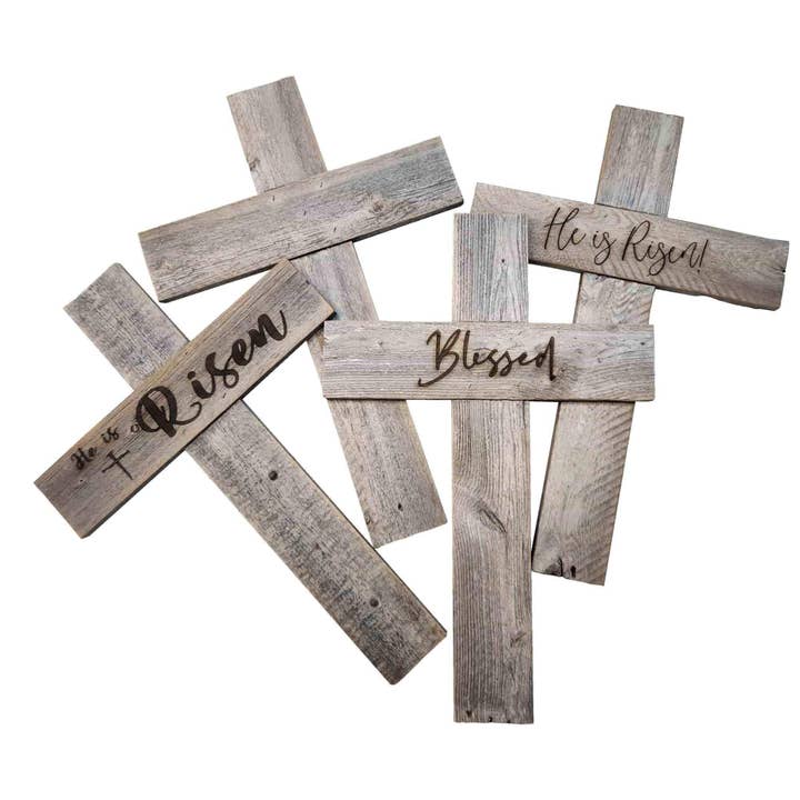 Rockin'Wood - Wholesale Wall Cross - Rustic Reclaimed Wood Cross, Christian Home Decor (Large)