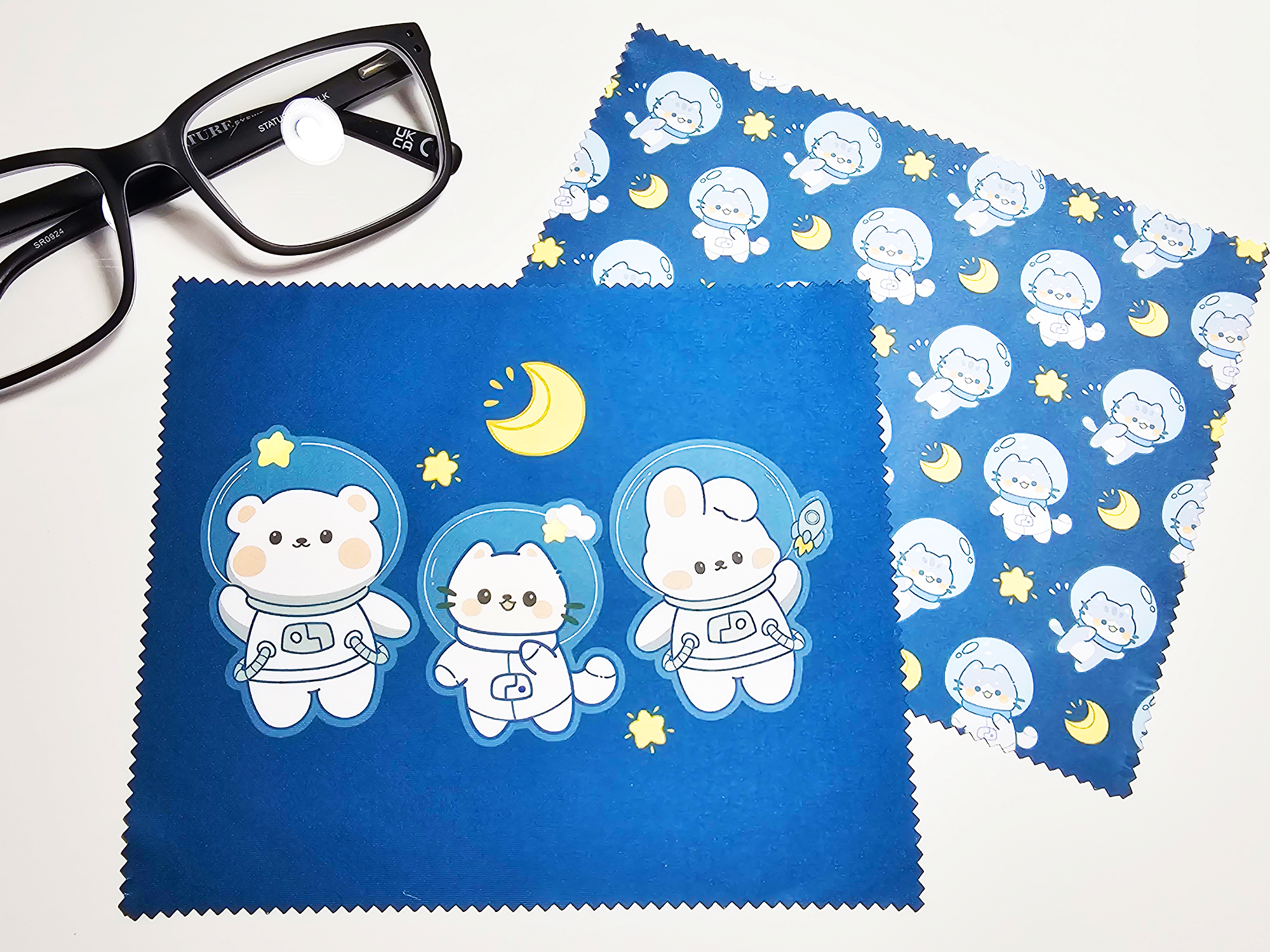 FunUsual Suspects - Wholesale Cleaning Cloth - Cat Astronaut Screen Cleaning Cloth Set0