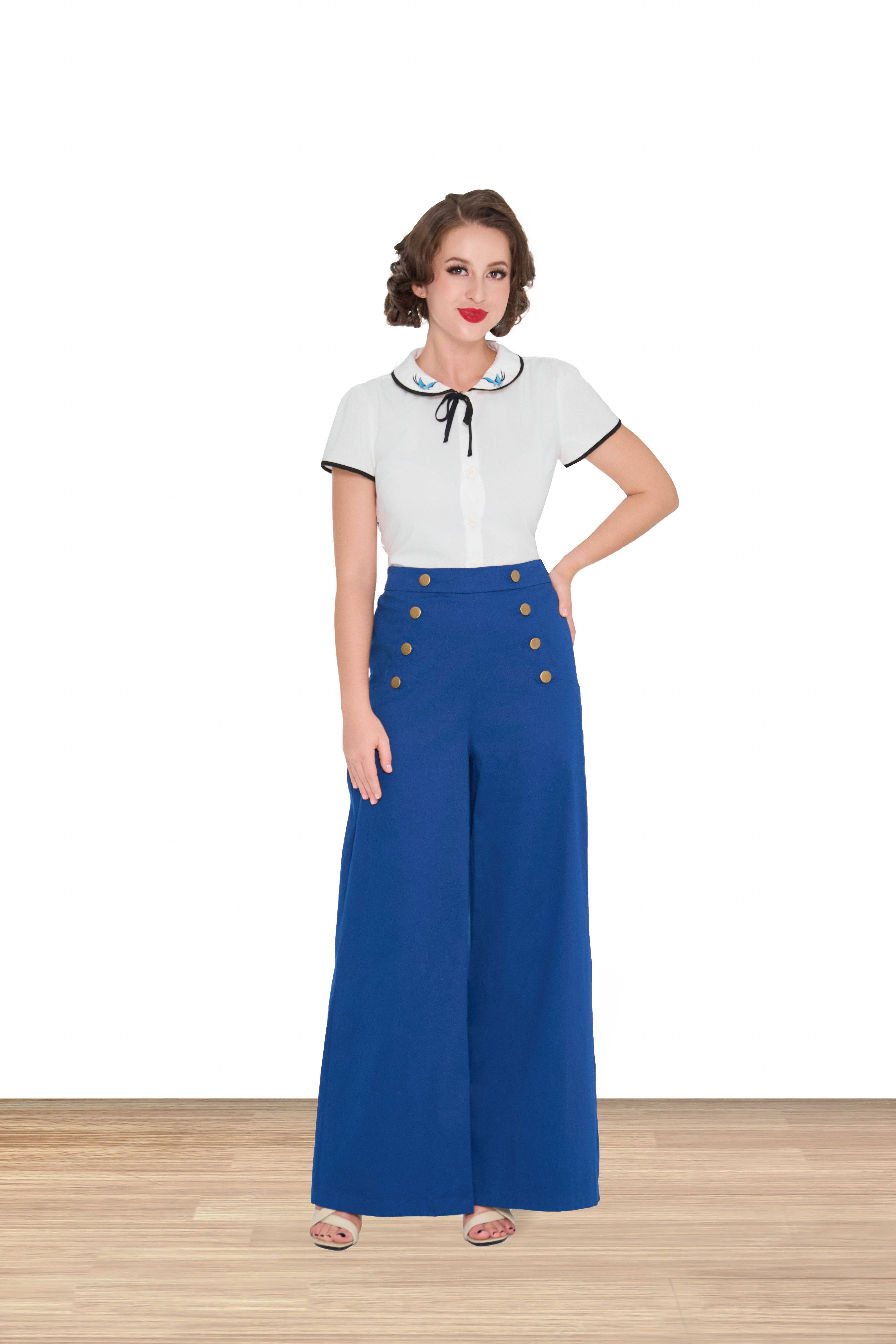 Lindy Bop / Econotrom S.L. - Wholesale Blouse - Dames - Tracey Mae blouse wit met borduurwerk en kanten details3