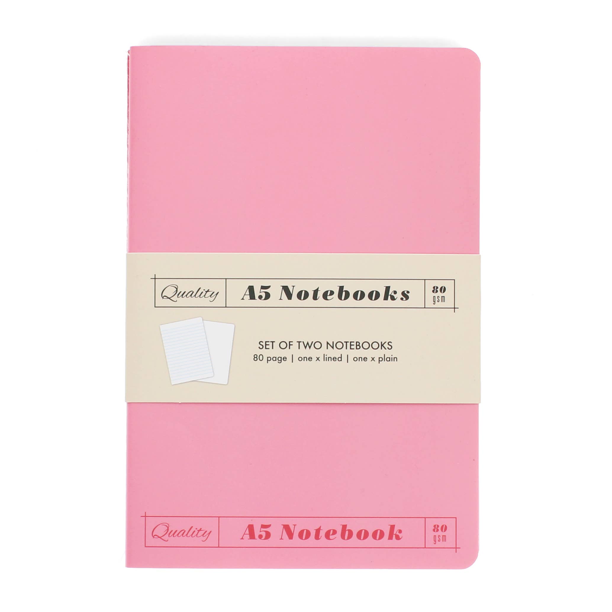 Rex B2B - UK – wholesale Notebook – A5 notebooks (set of 2) - Pinks0
