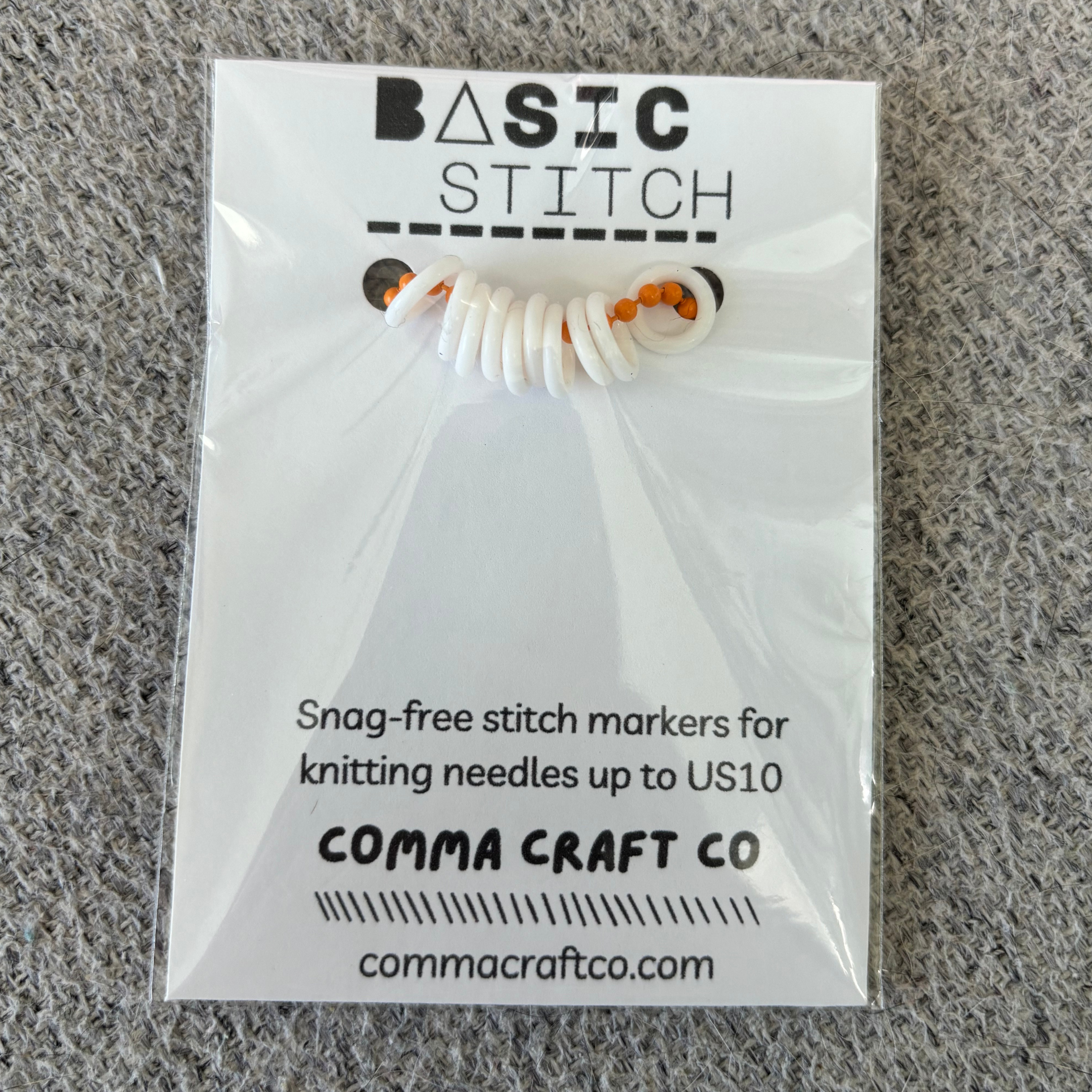 Comma Craft Co - Wholesale Knitting/Crochet Supplies - Basic Stitch Set - Neon Snag-Free Silicone Stitch Markers0