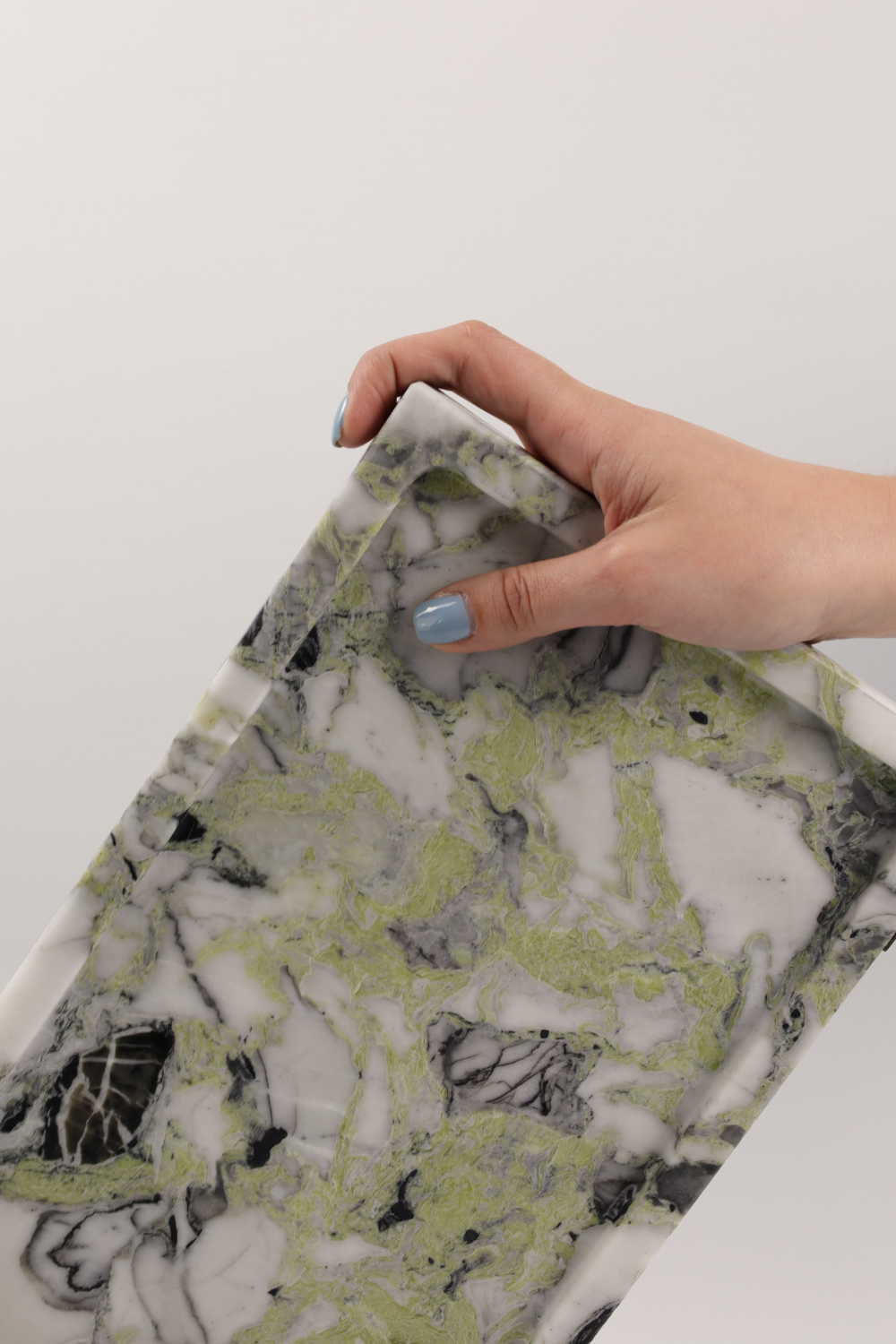 PIETRA DI CASA - Wholesale Decorative Tray - Marble Tray PAPA ALANA in Ice Jade|3