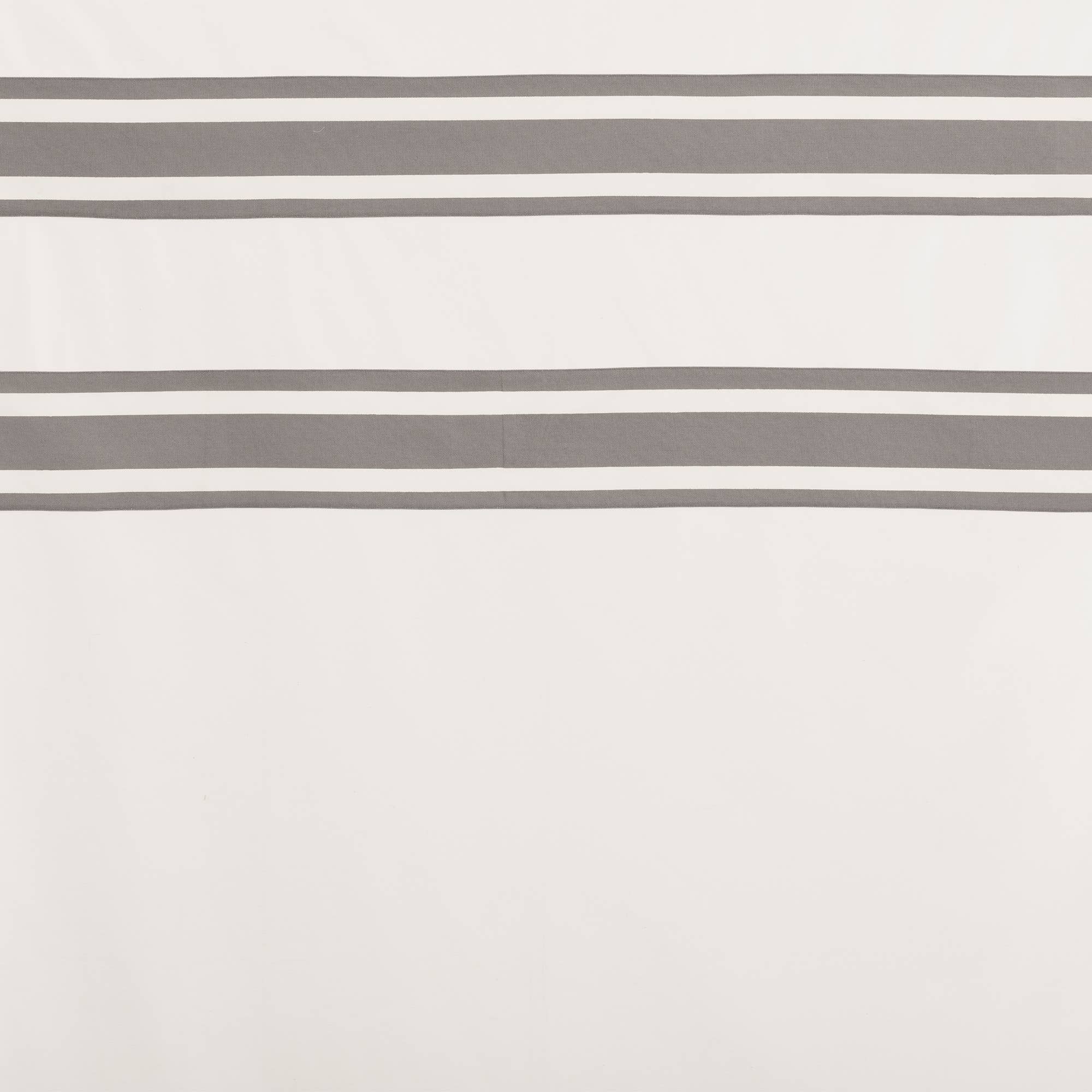 VHC Brands - Wholesale Shower Curtain - Silo Hill Charcoal Stripe Shower Curtain 72Lx72W2