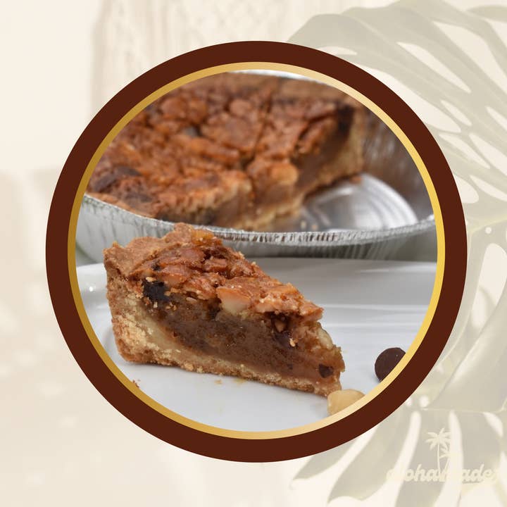 Chocolate Macadamia Nut Pie - Made In Hawaii for wholesale by AlohaMade Bites
