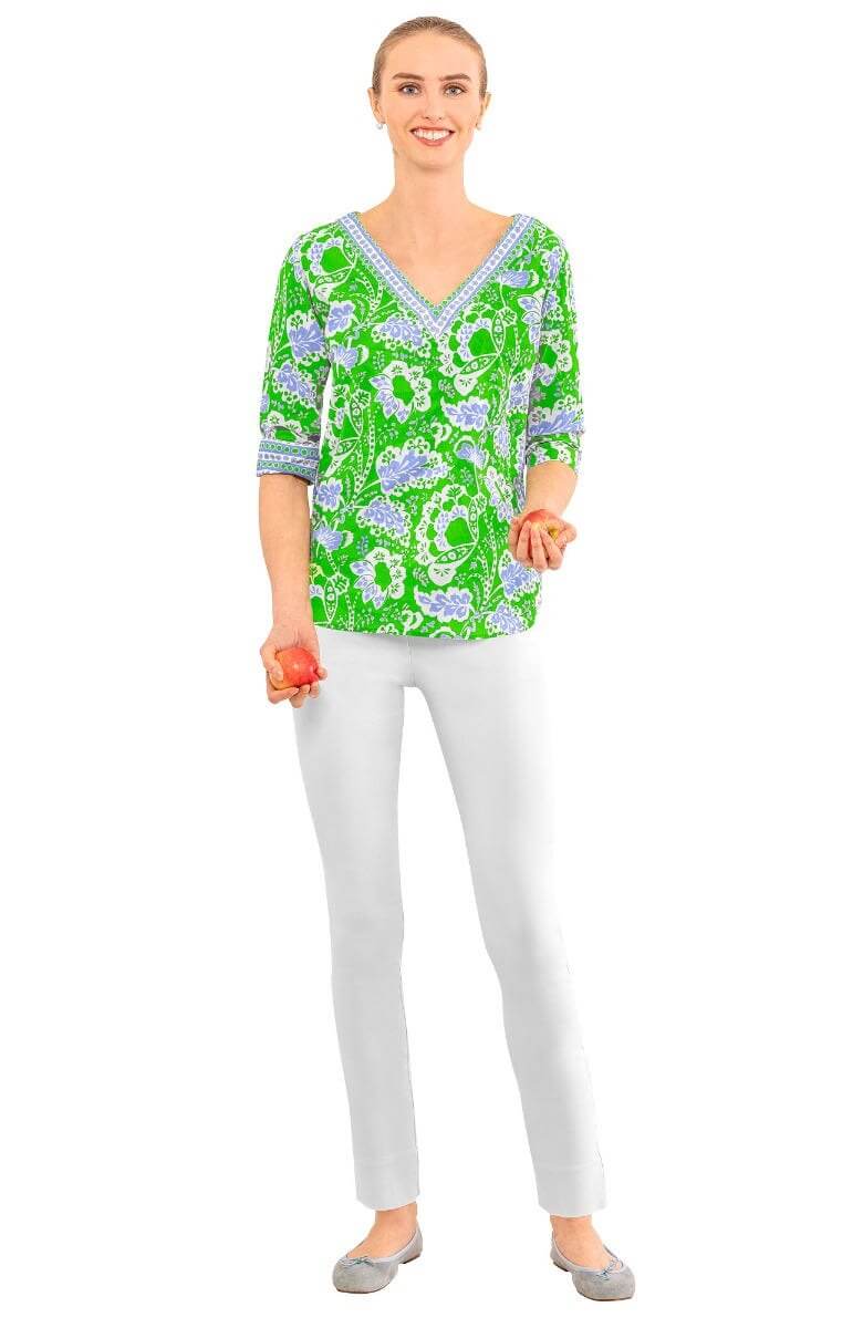 Gretchen Scott LLC - Wholesale Blouse - Women's - Let It Flow Top - Flora8