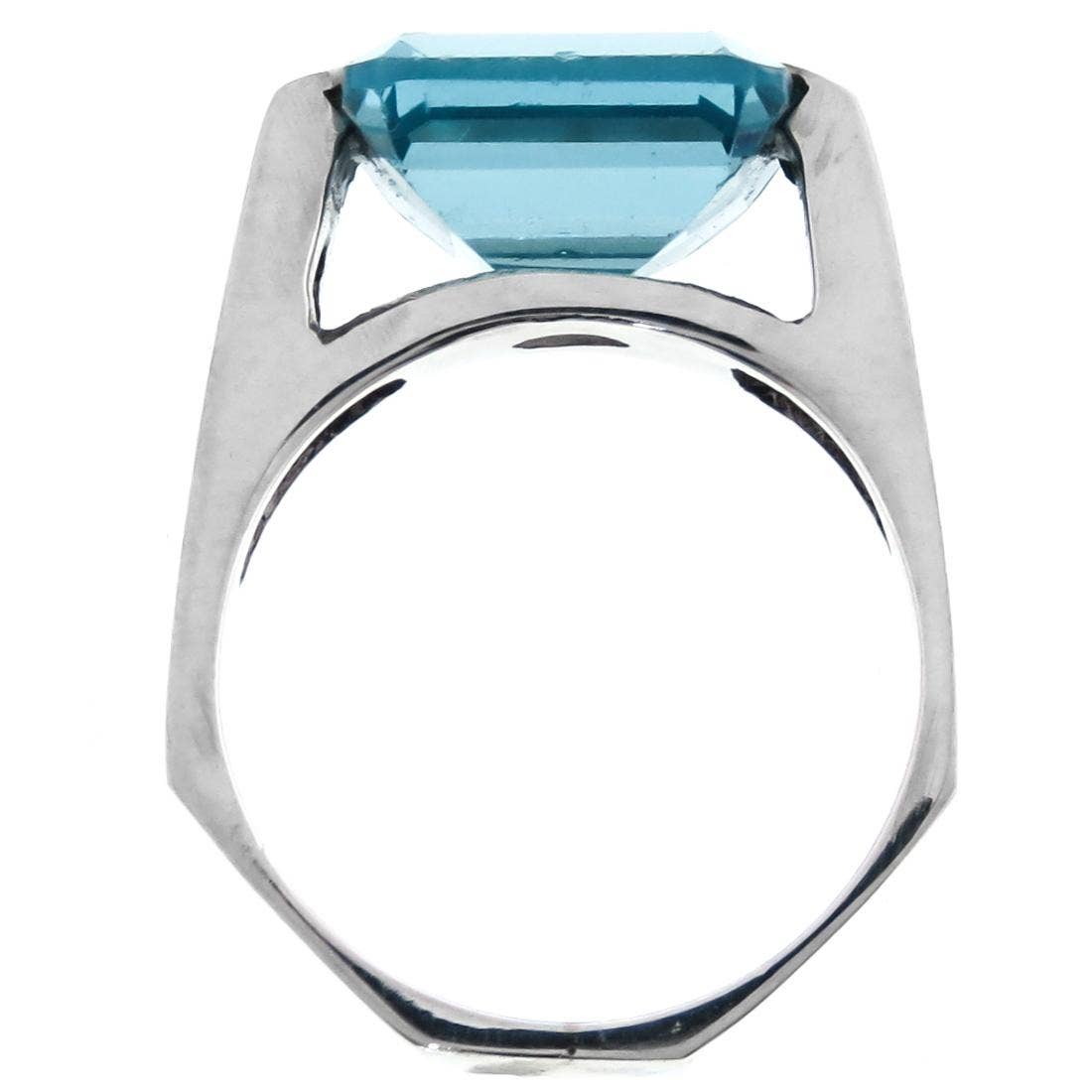 FifiRose - Venta al por mayor Anillos grandes/de cóctel - Anillo de banda de plata de ley 925 con topacio azul simulado2