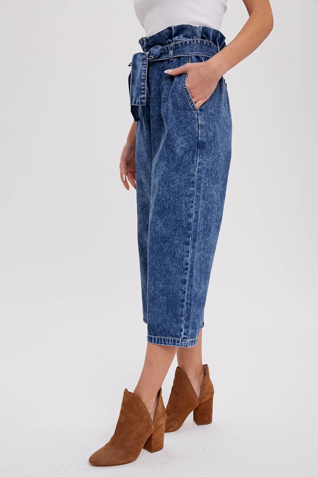 Bluivy - Wholesale Pants - Women's - BELTED PAPERBAG CULOTTES4