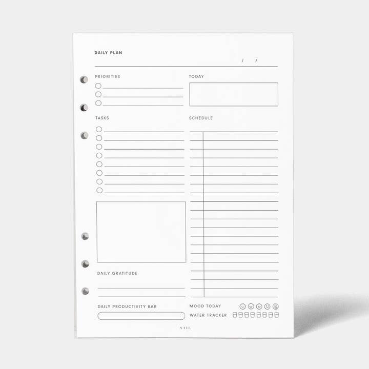 Undated Daily Planner Insert (6-Ring) for wholesale by Stil Classics