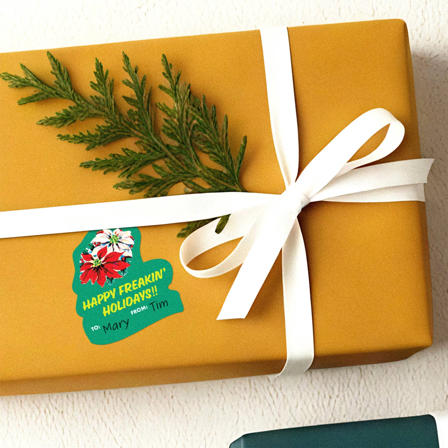 The Raccoon Society - Vente Textes pour étiquette cadeau - Feuille d'étiquettes cadeaux autocollantes espiègles pour les fêtes2