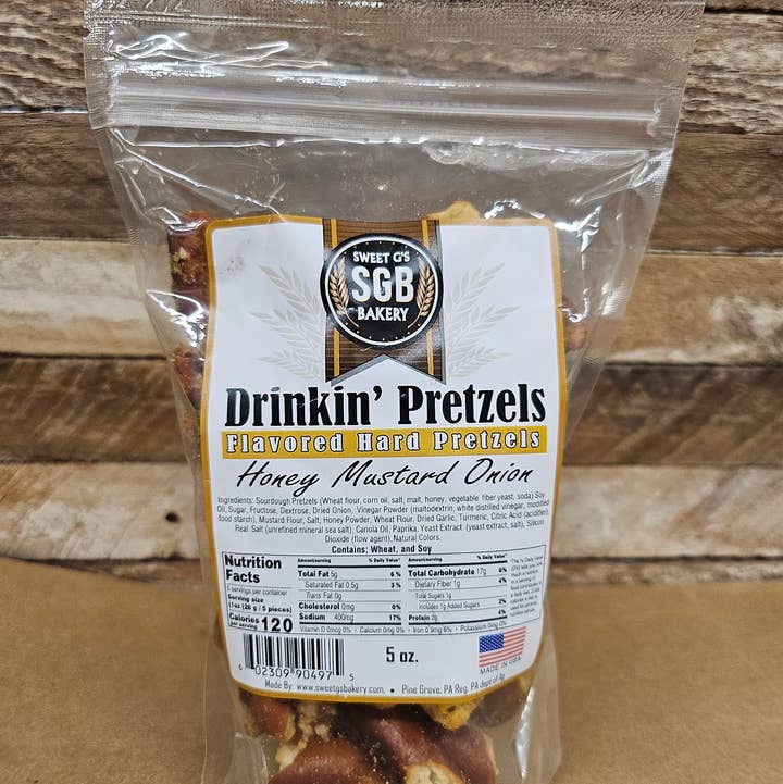 Sweet G's Bakery - Drinkin’ Pretzels - Wholesale Pretzels - Assortment #B Flavored Hard Pretzels (60 - 5oz Bags)3