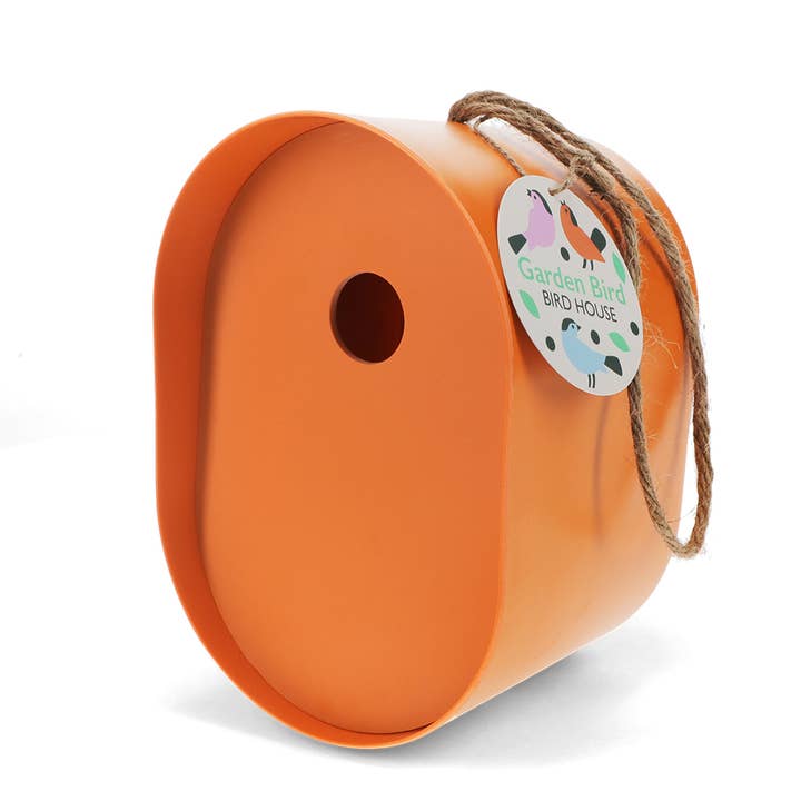 Ovalt fuglehus af bambusfibre - Orange for engroshandel hos Rex B2B - Europe