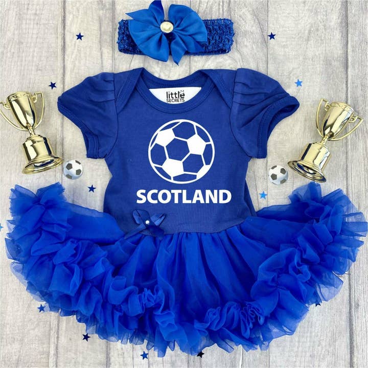 Scotland Football Baby Girl's Tutu Romper for wholesale by Personalised Baby Clothes and Gifts