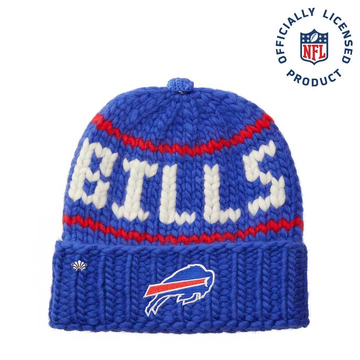 ROYAL BLUE BILLS LELE X NFL BEANIE for wholesale by Lele Sadoughi
