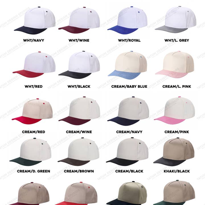 TATUM THE LABEL - Wholesale Trucker Hat - Unisex - Canvas Blank Trucker Hat Two-Tone Snapback 5 Panel Cream Tan