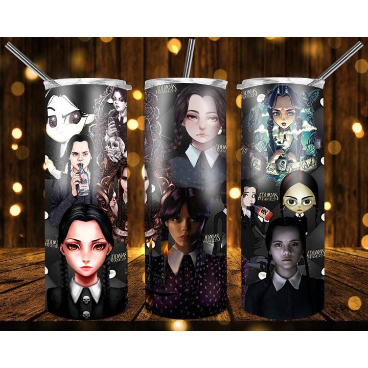 Wednesday Collage Skinny Bicchiere da 20 once per la vendita all'ingrosso da parte di WST Wholesale