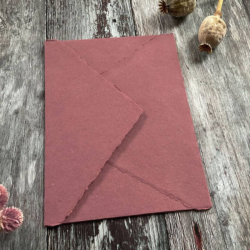 The Natural Paper Company - Wholesale Envelopes - Dusky Rose Handmade Paper Envelope | Recycled Cotton Rag1