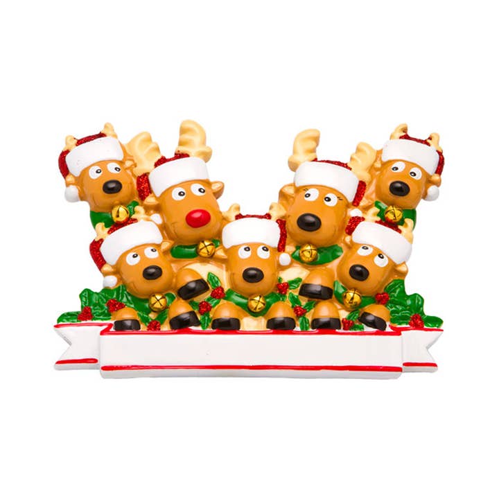 PolarX Ornaments - Wholesale Ornament - Reindeer Family Personalized Ornament