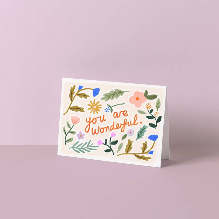 You are Wonderful Card for wholesale by Martha Ratcliff Illustration