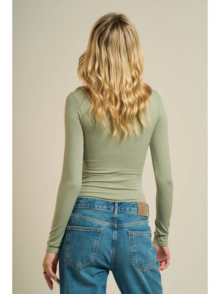 ANWND - Wholesale Bodysuit - Women's - 53718 - SQUARE NECK LONG SLEEVES SEAMLESS BODYSUIT 17