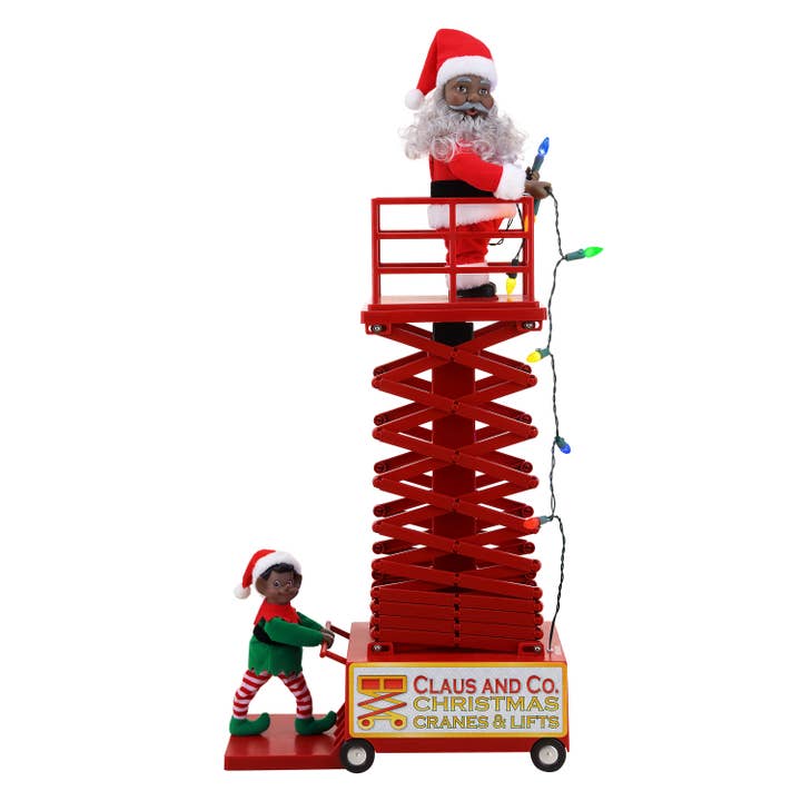 50 In. Animated And Musical Lift - Black Santa for wholesale by Mr. Christmas