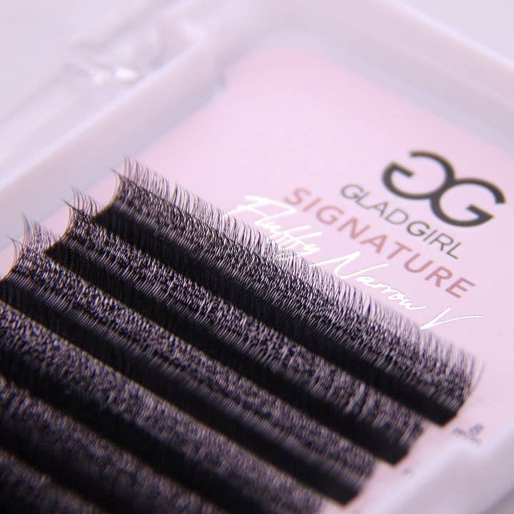 GladGirl - Wholesale False/Fake Eyelashes - Signature Mink Double Layered Fluffy Narrow V1