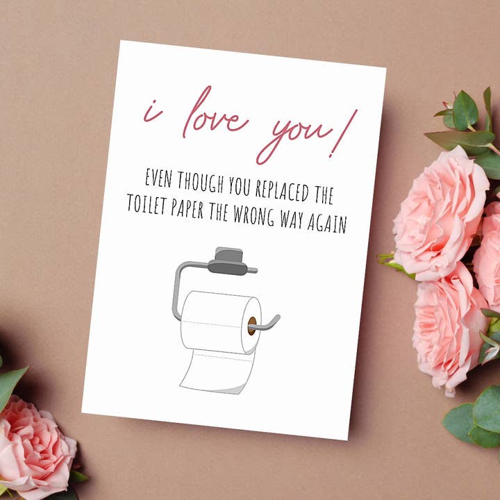 Carte d'amour drôle de papier toilette pour la vente par Vegas Custom Creations