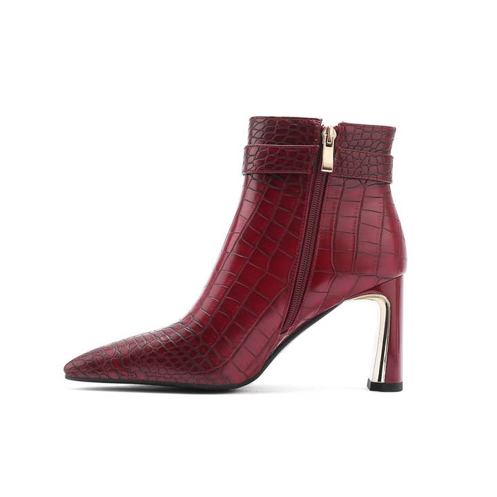 LADY COUTURE - Vendita all'ingrosso Stivaletti - Donna - Stivaletto con tacco in metallo e stampa Groovy Croco3