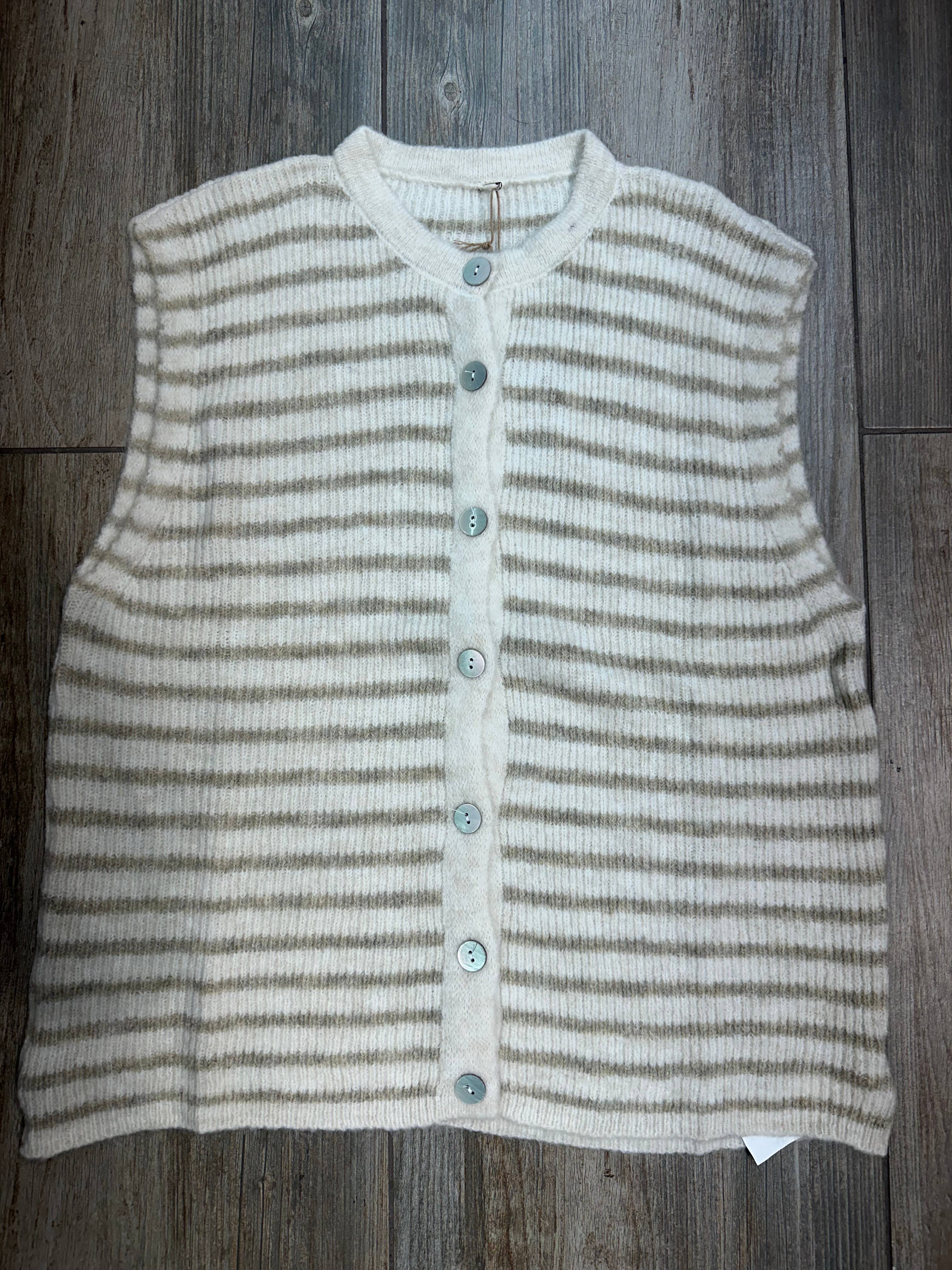 LÉA & LUC – Großhandel Oberbekleidungsweste – Damen – Gestreifte ärmellose Weste REF. 213122