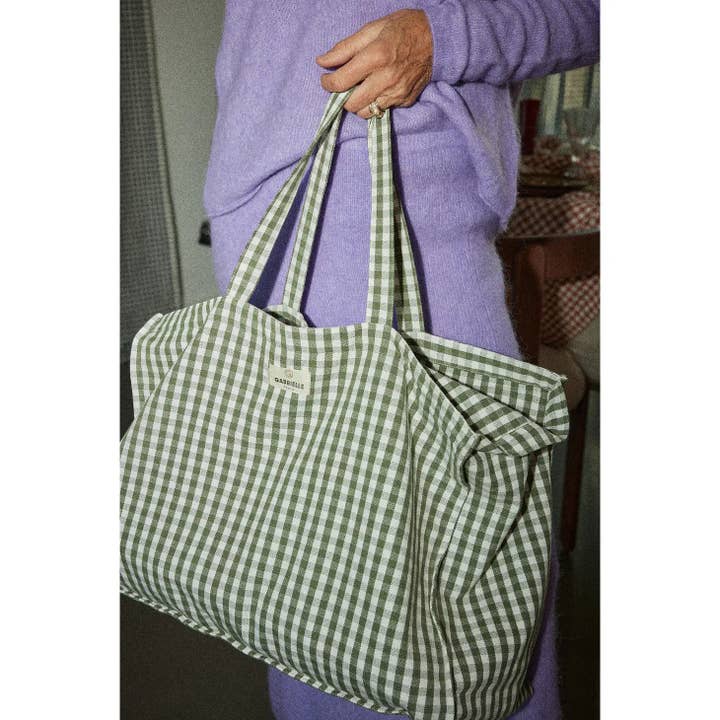 Gabrielle Paris - Wholesale Weekender Bag - Women's - Vichy cotton weekend bag