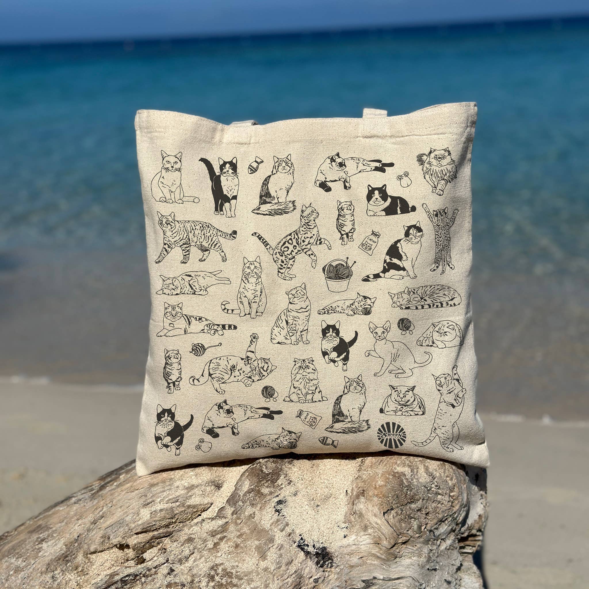 Sween Shop - Wholesale Tote Bag - Unisex - Cat Cotton Canvas Tote Bag Pet Gift 3