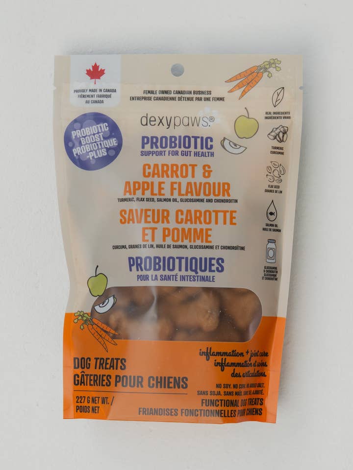 8oz Probiotische Hundeleckerlis - Karotte und Apfel für den Großhandel von dexypaws