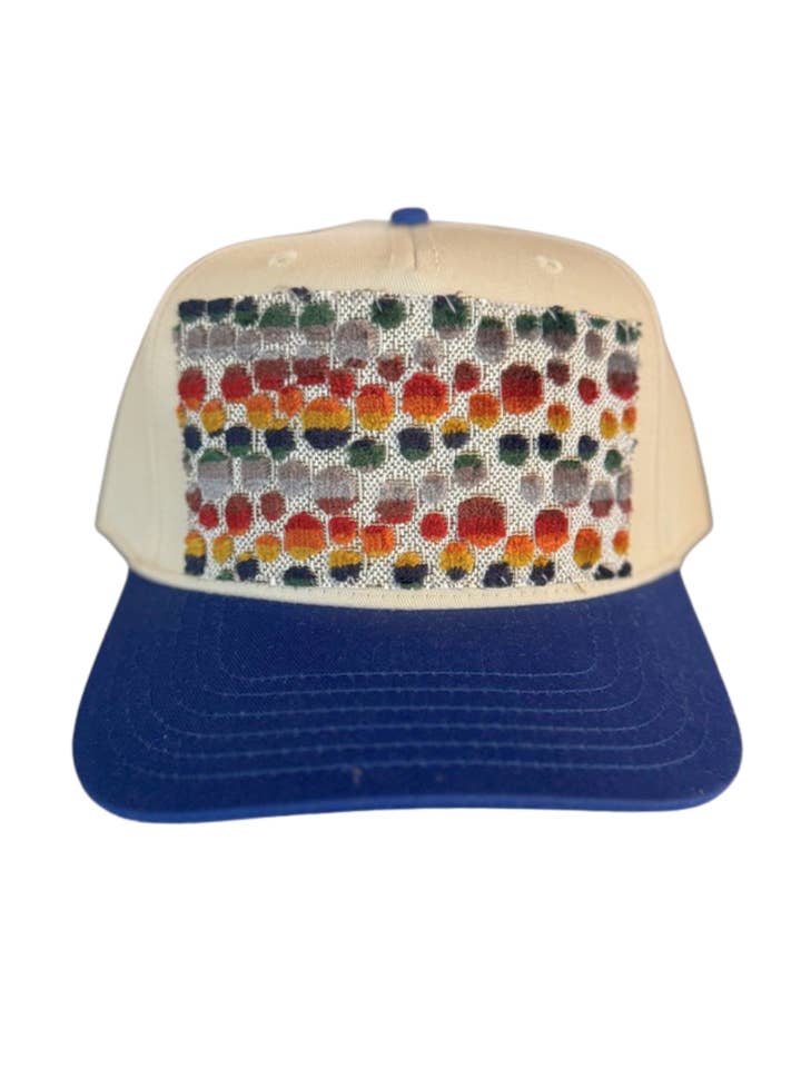 Tapestry Patch Two Tone Canvas Hat for wholesale by Remnant
