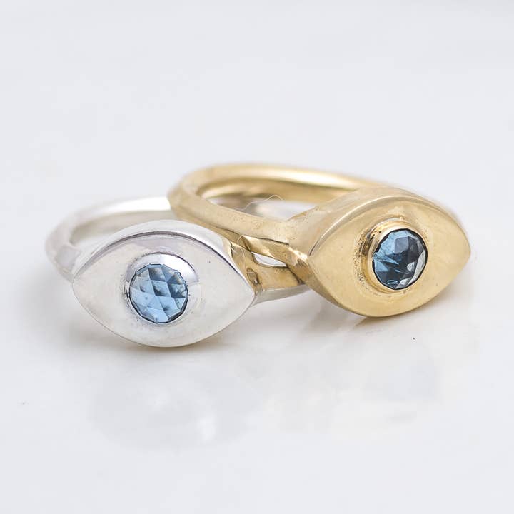 Mini Vision Ring ◇ Aquamarine for wholesale by Mahka Jewelry