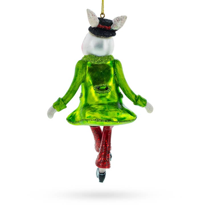 BestPysanky - Wholesale Ornament - Alice in Wonderland A Dancing Hare Glass Ornament