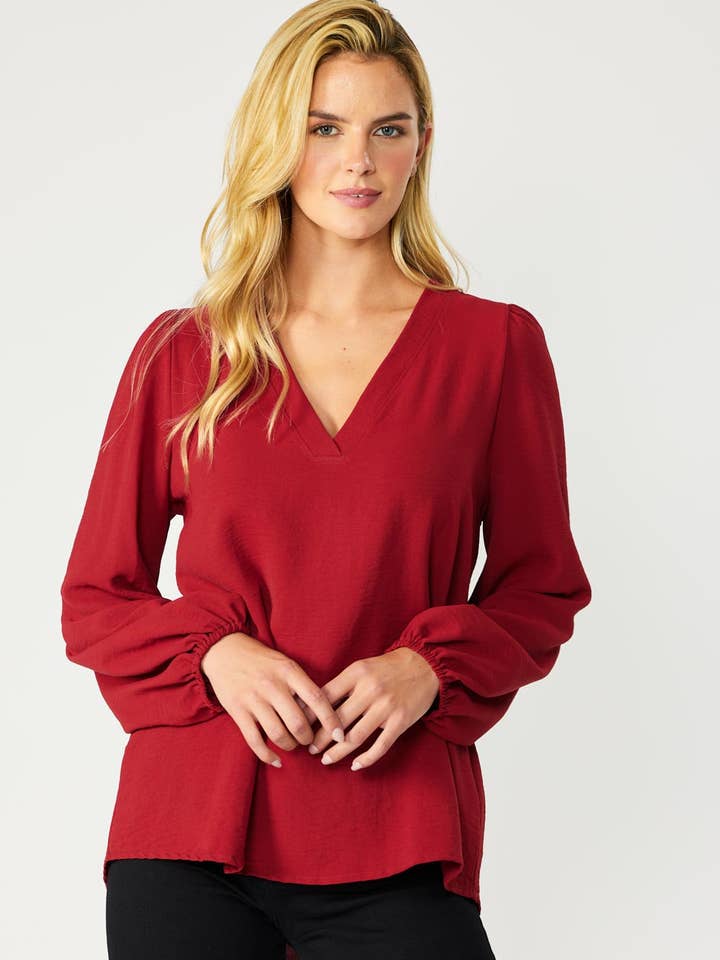 ST3071 - LÅNGÄRMAD MASSIV VÄVD TOPP för wholesale av FSL Apparel