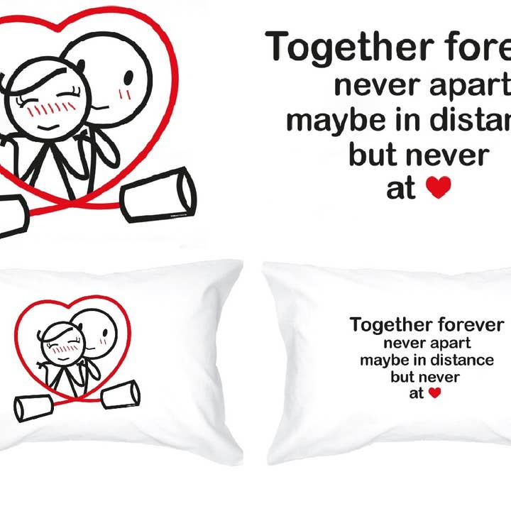 Rare Gear - Wholesale Bedding Pillowcase/Sham - Human Touch, Romantic Couple Pillow Cases. Together Forever.
