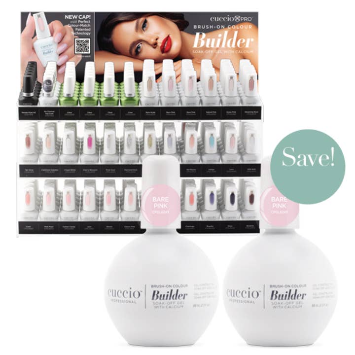 Cuccio - Wholesale Nail Polish - Purchase One Brush Builder 2.5oz at a great price when you purchase a filled Builder display!
