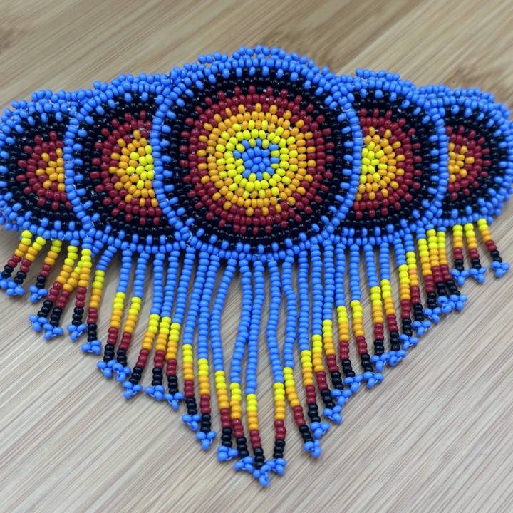 BEADS CORNER – wholesale Barrette – Women’s – Handmade beaded Lavender, Black Native style fringe French barrette1