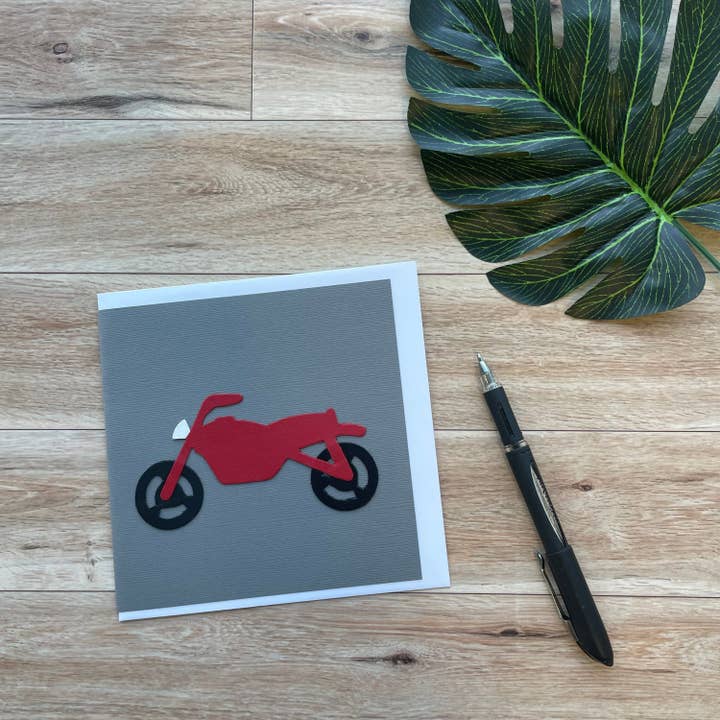 Motorkunstkaart, blanco binnenkant, kaart voor elke gelegenheid voor wholesale door Mally Designs