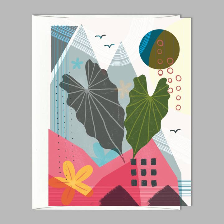 Alocasia Drifts Greeting Card for wholesale by An Li Studio