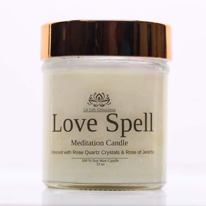 Love Spell Meditation Candle! 100% Soy for wholesale by Lit Life Creations