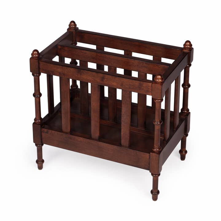 Cesto Portariviste in Ciliegio Antico per la vendita all'ingrosso da parte di HomeRoots